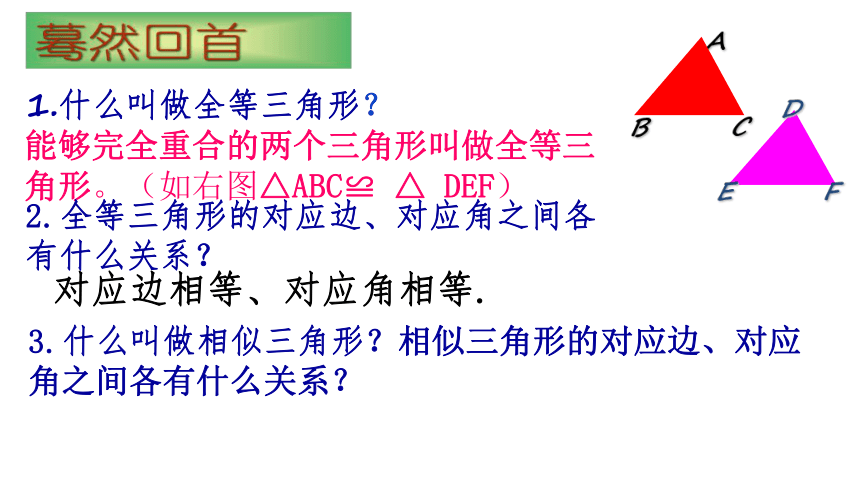 冀教版数学九年级上册25.3相似三角形 课件(共24张PPT)