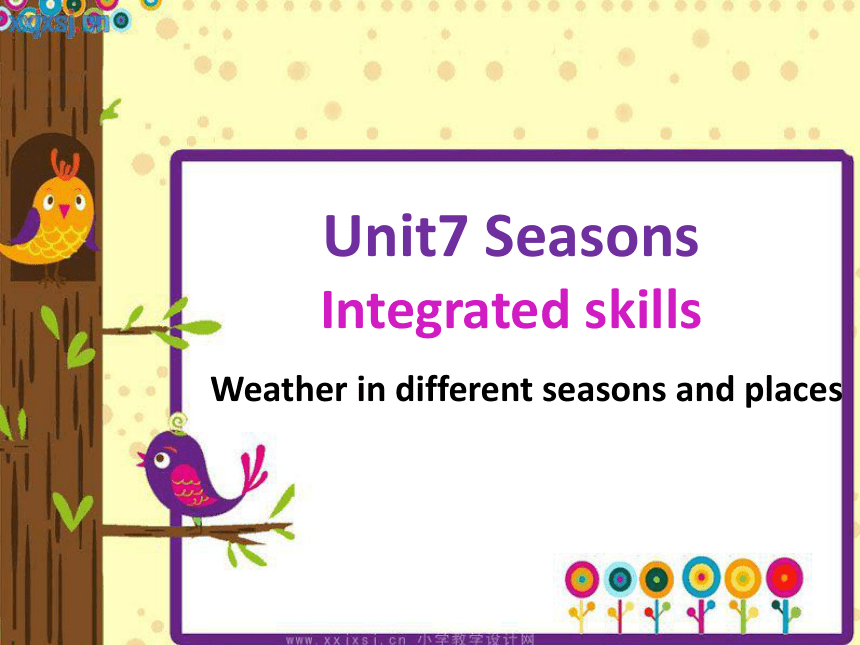Unit 7 Seasons Integrated skills 课件31张