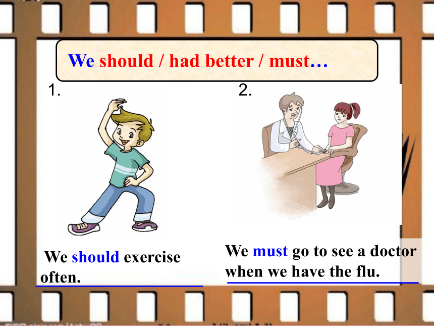 Unit 2 Keeping Healthy Topic 3 Must we exercise to prevent the flu ? Section A 课件 24张PPT