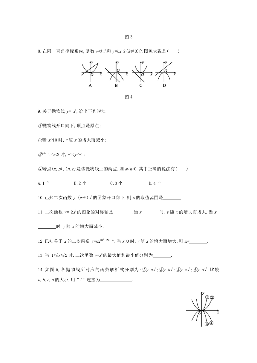 人教版九年级数学上册同步练习：22.1.2　二次函数y=ax2的图象和性质（word版，含答案）