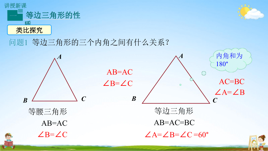 2021年人教版八年级数学上册13.3.2第1课时 等边三角形的性质与判定教学课件（32张）