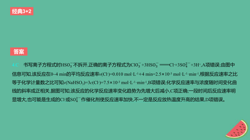 专题七化学反应速率与化学平衡考点19化学反应速率作业课件(共22张PPT)2024版高考化学一轮复习专题基础练