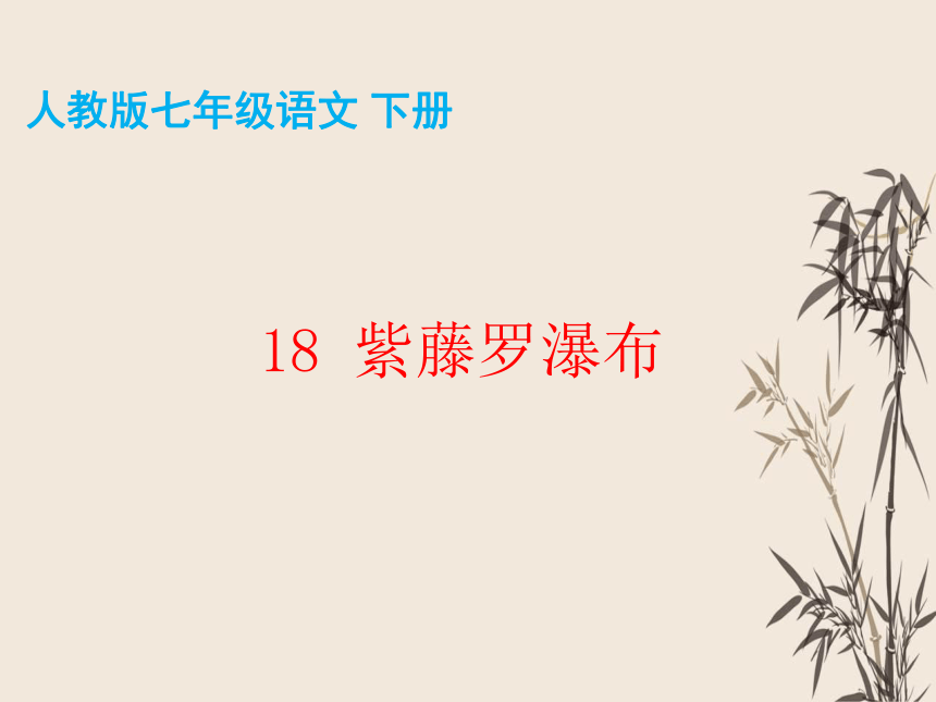 18 紫藤罗瀑布 课件（共38张PPT）