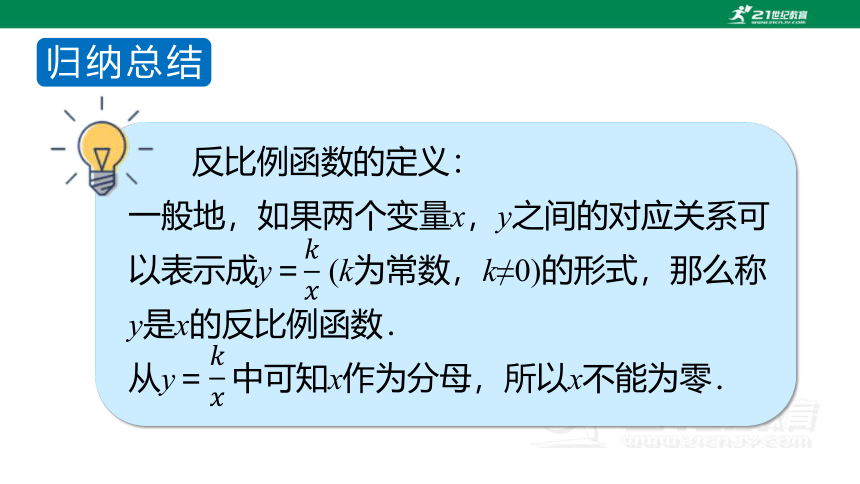 6.1 反比例函数 课件(共24张PPT)