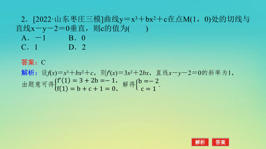 2023届考前小题专攻 专题七 函数与导数 第二讲 导数 课件（共36张）