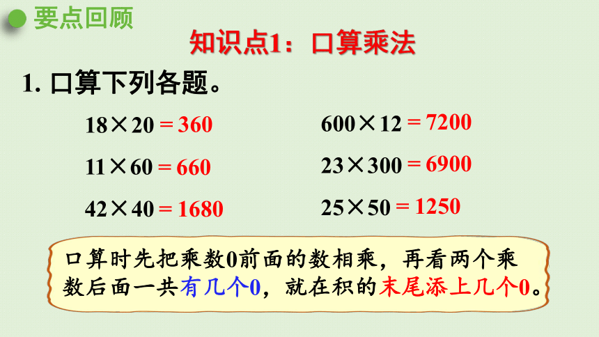 人教版三年级下册4 两位数乘两位数 整理和复习  课件(共23张PPT)