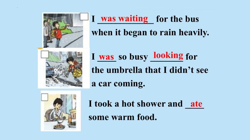 Unit 5 What were you doing when the rainstorm came? SectionA 2a-2d 课件(共20张PPT)