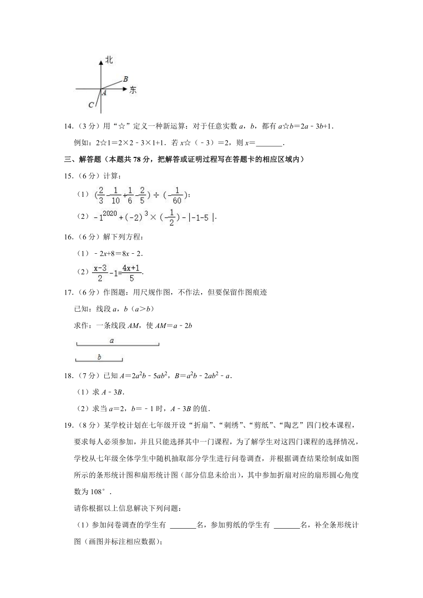 2021-2022学年山东省菏泽市鄄城县七年级（上）期末数学试卷（含解析）