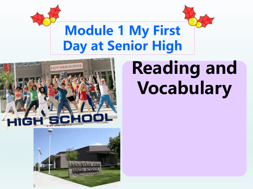 外研版必修1 Module1 My First Day at Senior High Reading and Vocabulary名师课件(19张ppt)