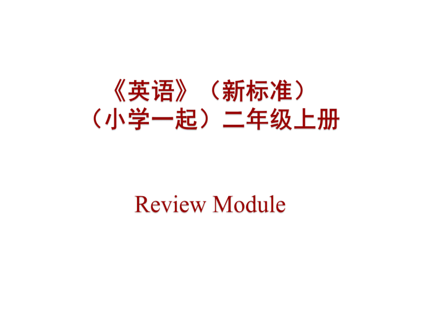 小学英语外研版（一年级起点）二年级上册 Review Module 课件(共11张PPT)