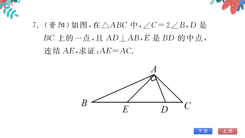 【华师大版】数学九年级上册 24.2直角三角形的性质 习题课件