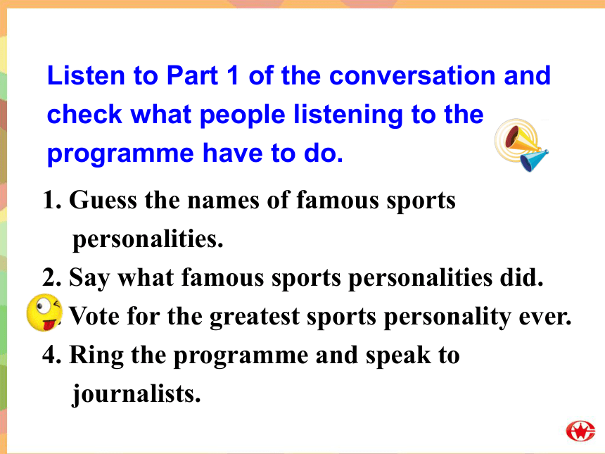 外研版必修5 Module 5 The Great Sports Personality Listening,  Everyday English, Writing课件（51张ppt）
