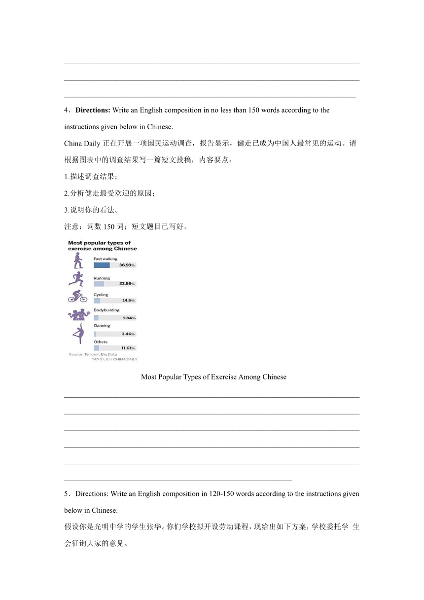 上海高考英语写作分类训练：图表作文素材