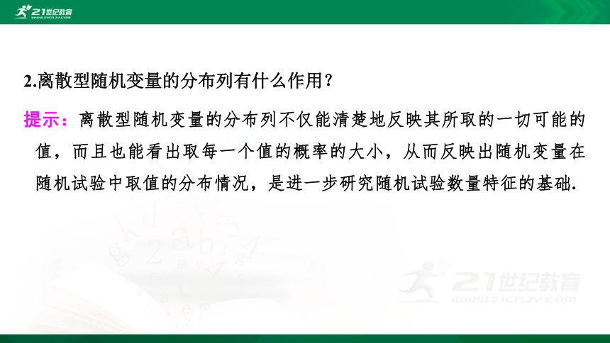 7.2　离散型随机变量及其分布列 第七章 随机变量及其分布 人教A版选择性必修第三册  课件(共44张PPT)