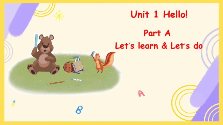 Unit 1 Hello! Part A Let's learn&Let's do（希沃版课件＋图片版预览PPT）