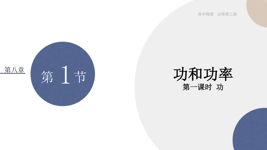 8.1.1功与功率-功课件-2022-2023学年高一下学期物理人教版（2019）必修第二册