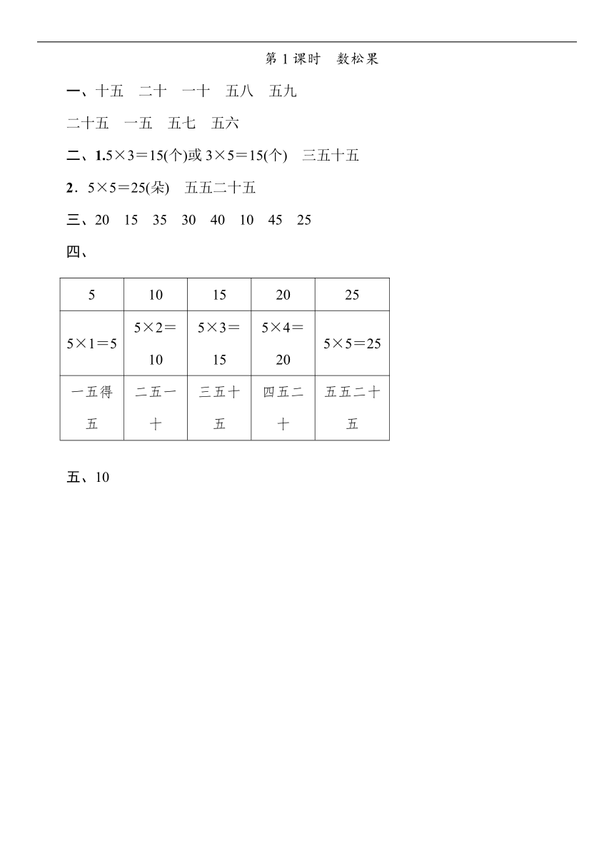 北师大版数学二年级上册5.1数松果  同步练习（含答案）
