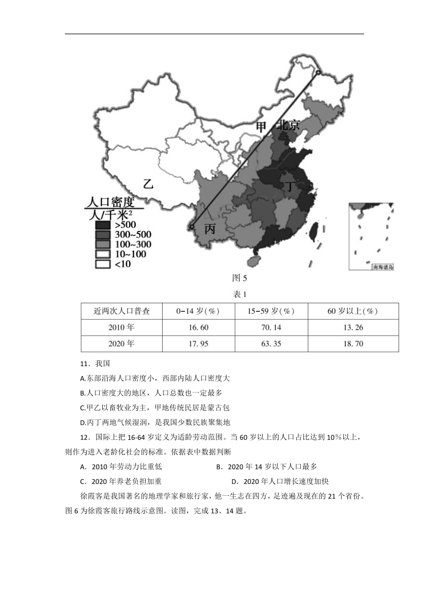 2022年北京市顺义区中考二模地理试题（Word版，无答案）
