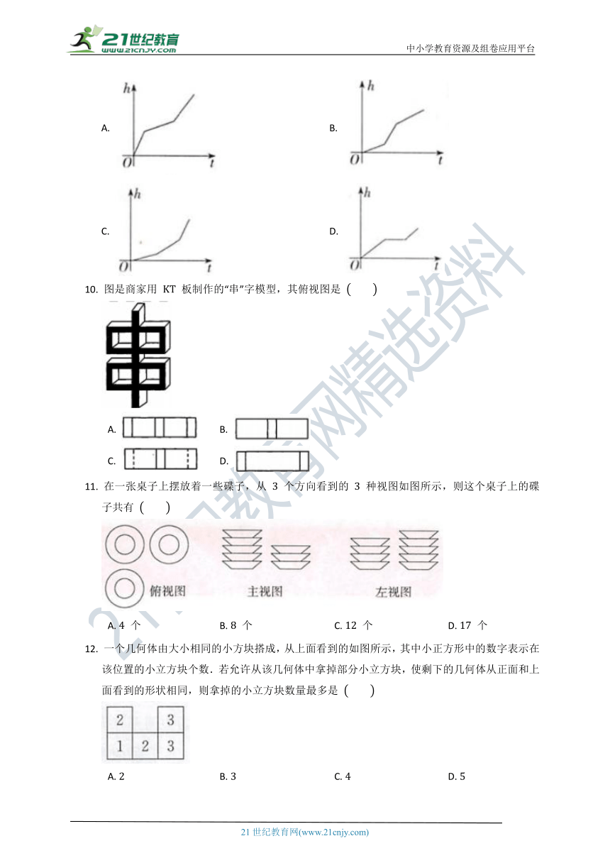 第五章 投影与视图单元质量检测试卷A（含答案）