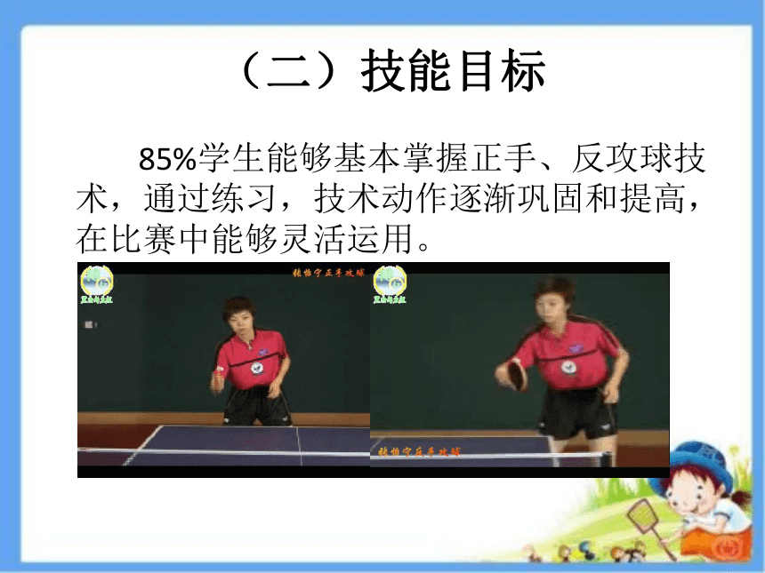 人教版七年级体育 6.1正手发球和反手玫球 说课 课件（36ppt）