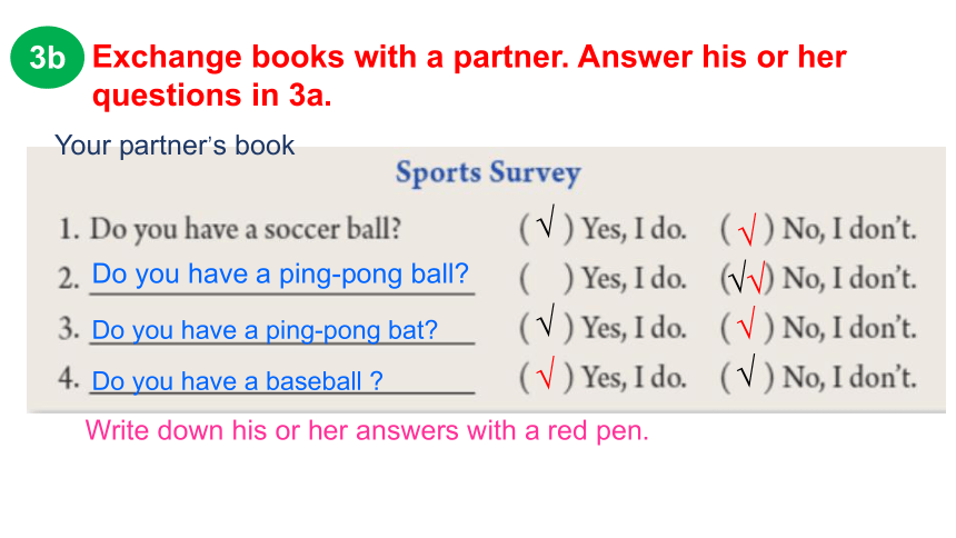 (新课标）Unit 5 Do you have a soccer ball Section B 3a-Self Check 课件 (共21张PPT）