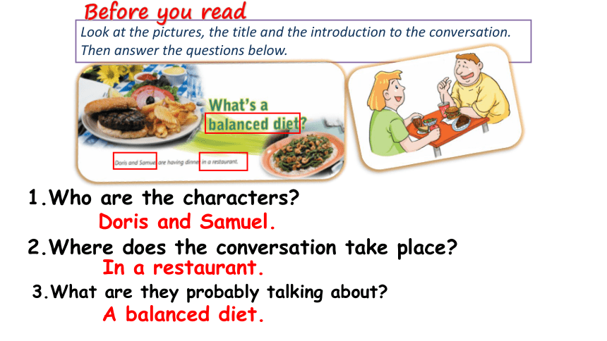 Unit 6 Healthy diet  Reading 课件（27张ppt）