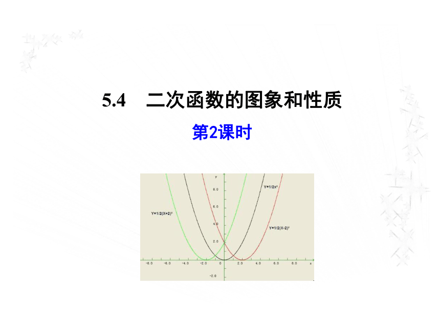 青岛版九年级数学下册课件 5.4 二次函数的图象和性质 （第2课时）(共15张PPT)