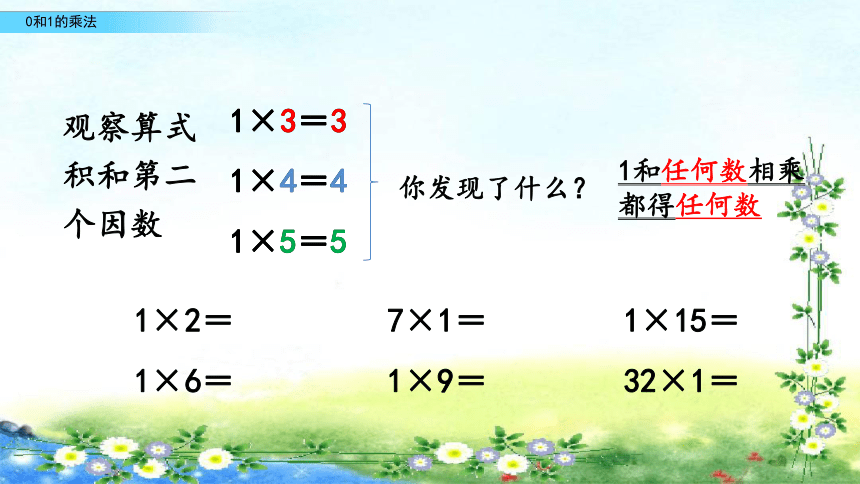 青岛版五年制一下 7、乘法的初步认识 7.2 0和1的乘法课件（20张PPT）