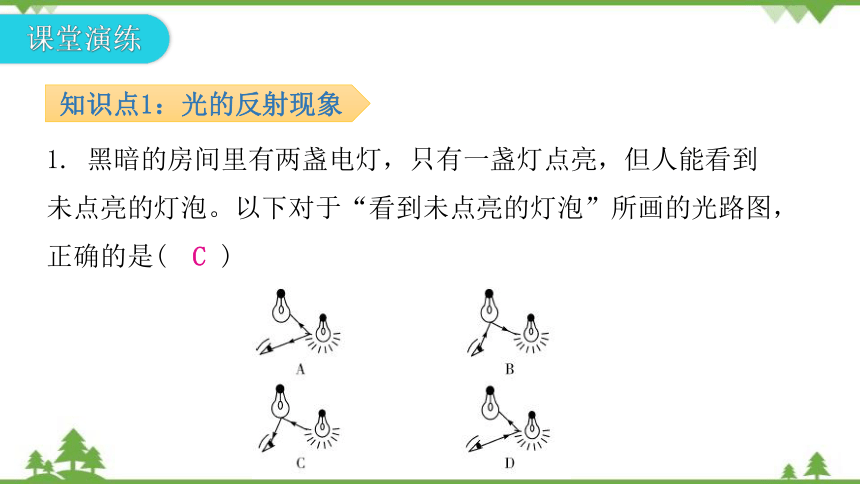 粤沪版物理八年级上册 3.2 探究光的反射规律 习题课件(共28张PPT)