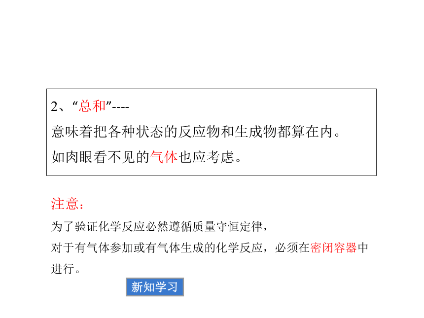 5.2质量守恒定律  课件 -2022-2023学年九年级化学仁爱版上册(共15张PPT)