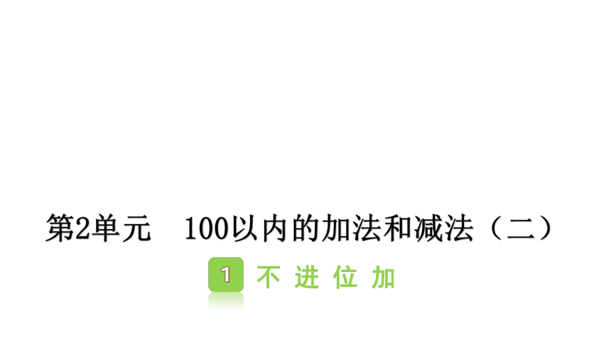 人教版小学二年级数学  100以内的加法和减法  不进位加  课件（共16张PPT）