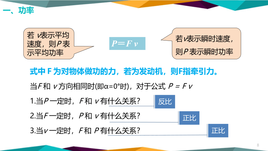 8.1.2功与功率-功率课件(共23张PPT)高一下学期物理人教版（2019）必修第二册