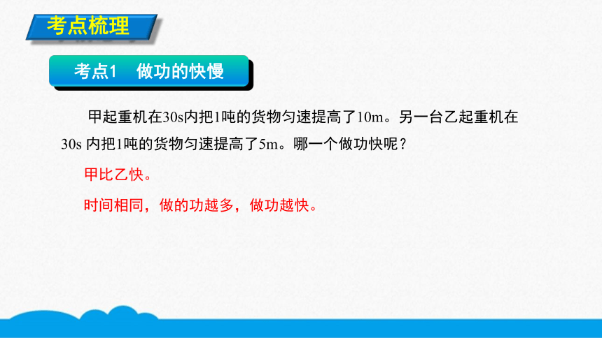 人教版物理八下同步课件  11.2功率的计算（9张ppt）