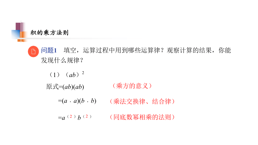 2020－2021学年苏教版数学七年级下册 8.2 幂的乘方与积的乘方 第2课时  积的乘方 教学课件（共22张）