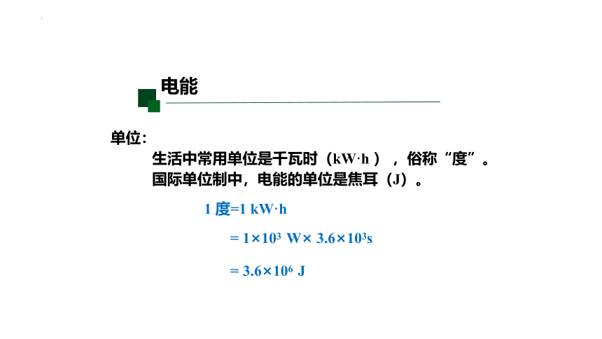 18.1 电能 电功(共19张PPT)2023-2024学年人教版物理九年级上学期