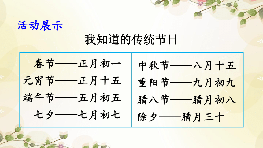 部编版语文三年级下册综合性学习：中华传统节日 课件 （共14张PPT）