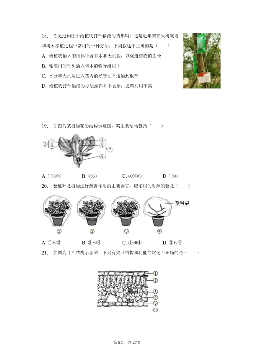 2022-2023学年内蒙古赤峰市红山区七年级（上）期末生物试卷（含解析）