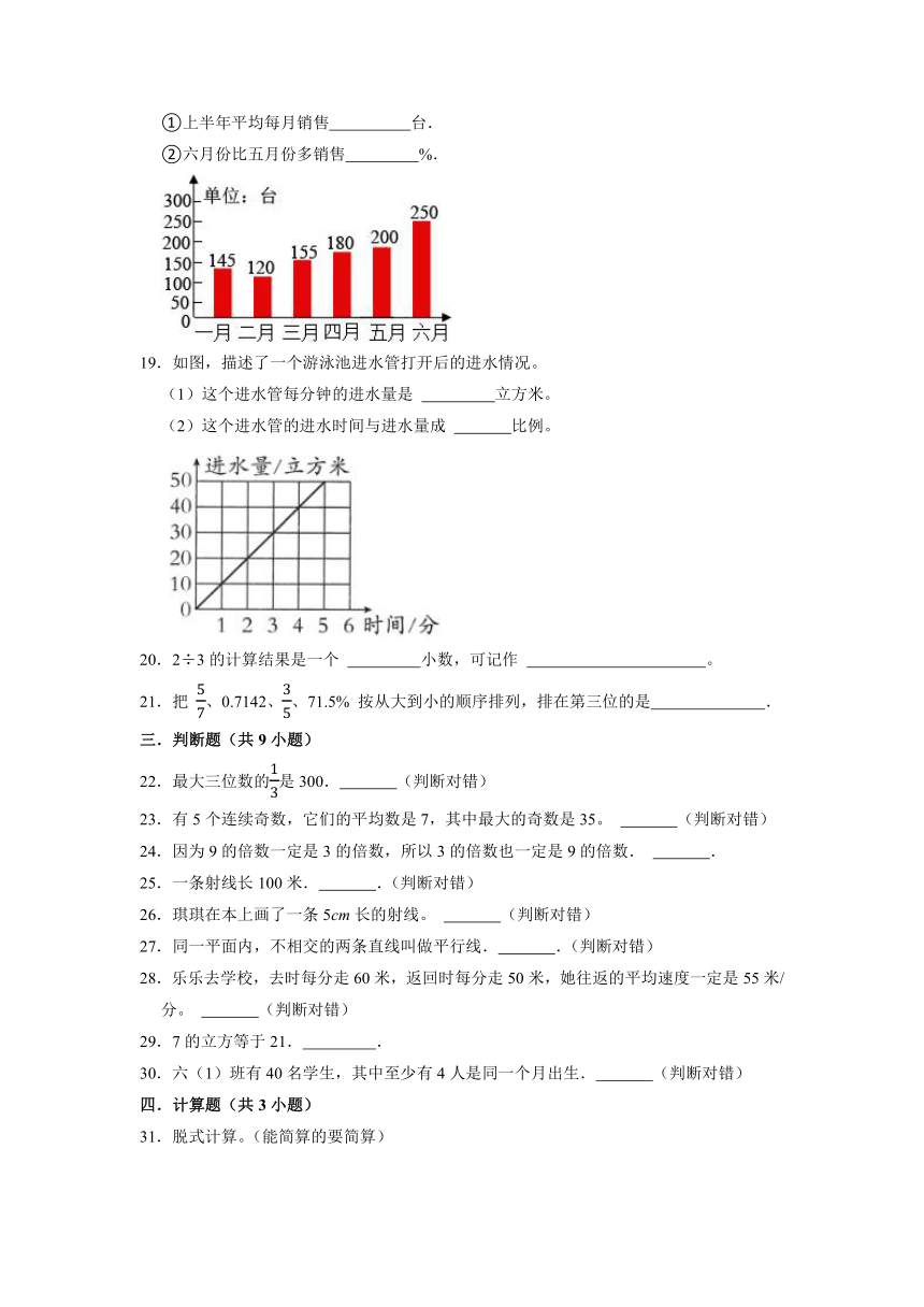 2022-2023学年六年级下学期小升初数学真题模拟检测卷（辽宁专用）（含答案）