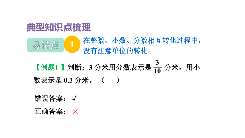 人教版（2023春）数学三年级下册 单元复习 小数的初步认识 课件（共18张PPT）