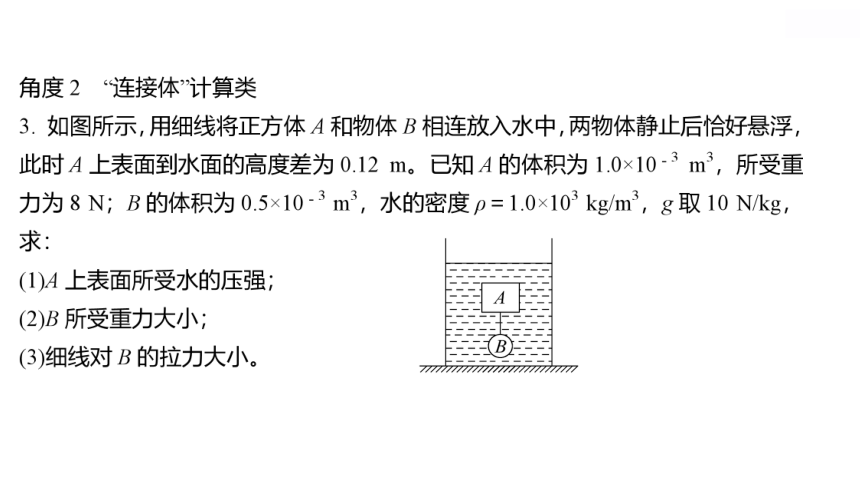 2022 物理 八年级下册专项培优练十一　 压强和浮力的综合计算 习题课件(共23张PPT)