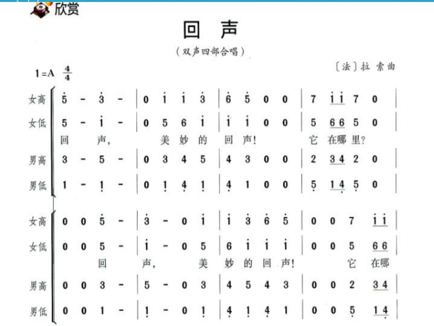 人音版 选修歌唱 回声 课件（13ppt）