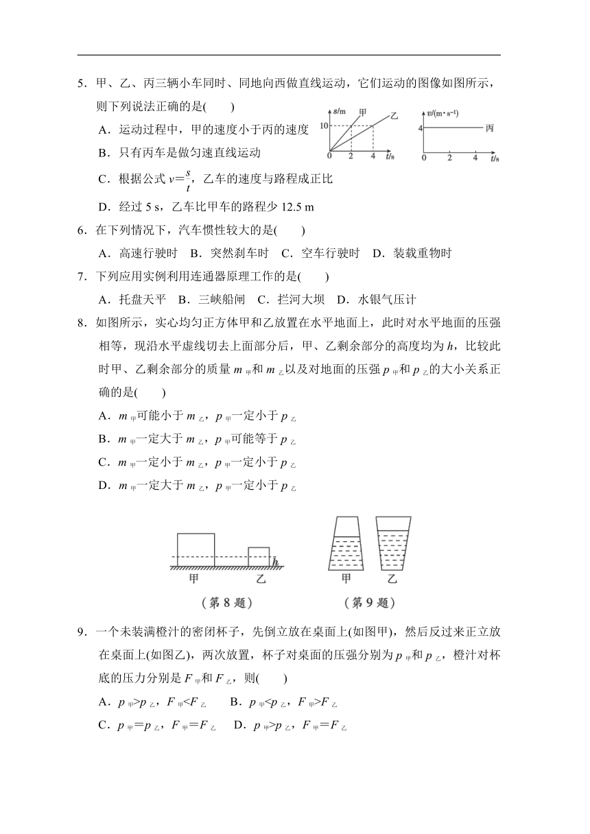 粤沪版物理八年级下册期末综合素质评价(二) （含答案）