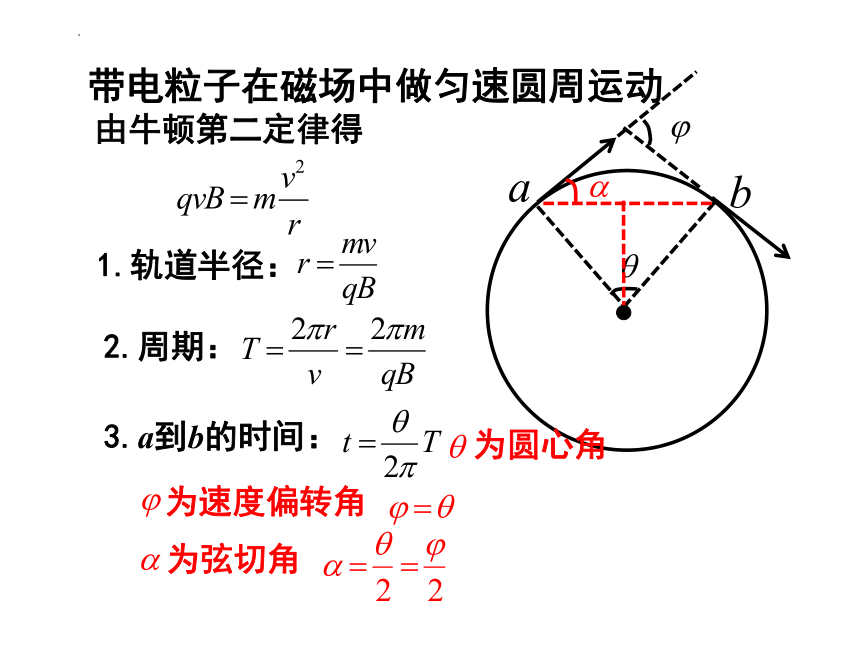 1.3带电粒子在磁场中的运动 课件(共26张PPT) 高二下学期物理人教版（2019）选择性必修第二册