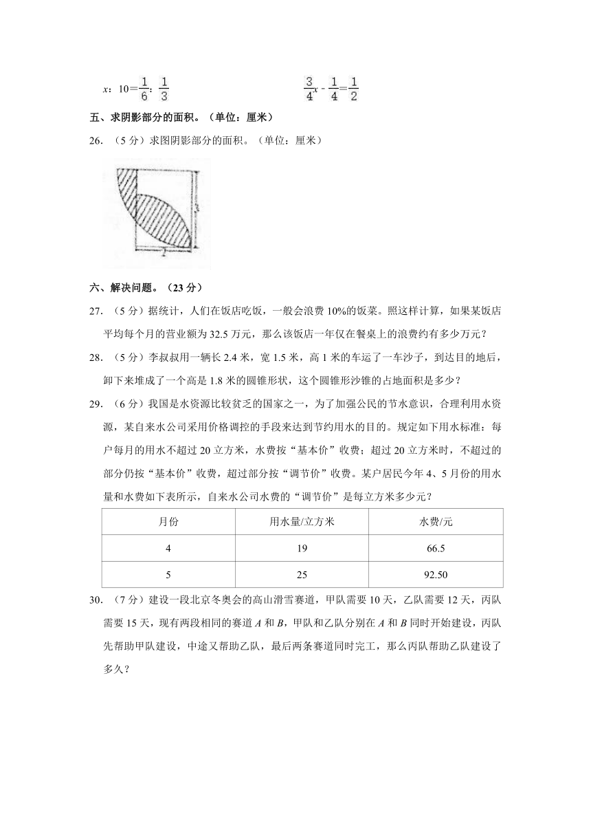 2022年河南省鹤壁市浚县小升初数学试卷（含答案）
