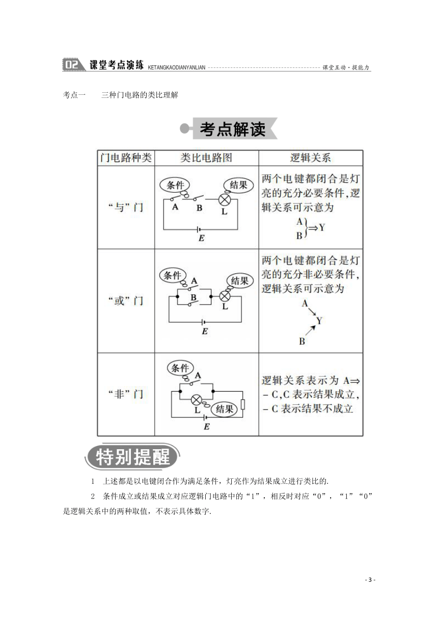 2020_2021学年高中物理第二章恒定电流11简单的逻辑电路学案新人教版选修3_1