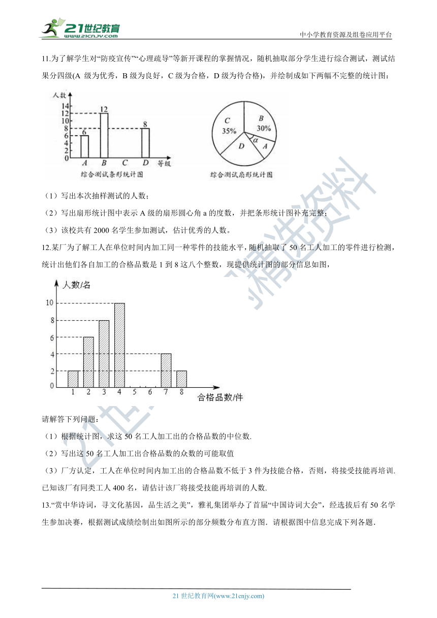 第28章 样本与总体单元测试卷（含解析）