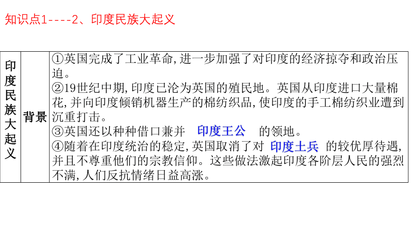 第一单元殖民地人民的反抗与资本主义制度的扩展 复习课件-(共50张PPT)