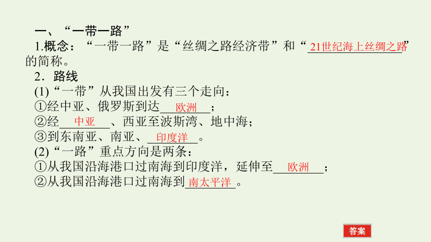 2021_2022学年新教材高中地理第三章 第四节 “一带一路”倡议与国际合作 课件(共35张PPT) 湘教版选择性必修2