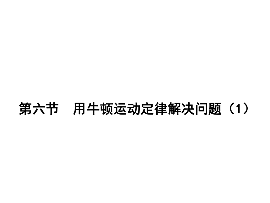 高中物理必修1人教版4.6用牛顿运动定律解决问题（共24张ppt）