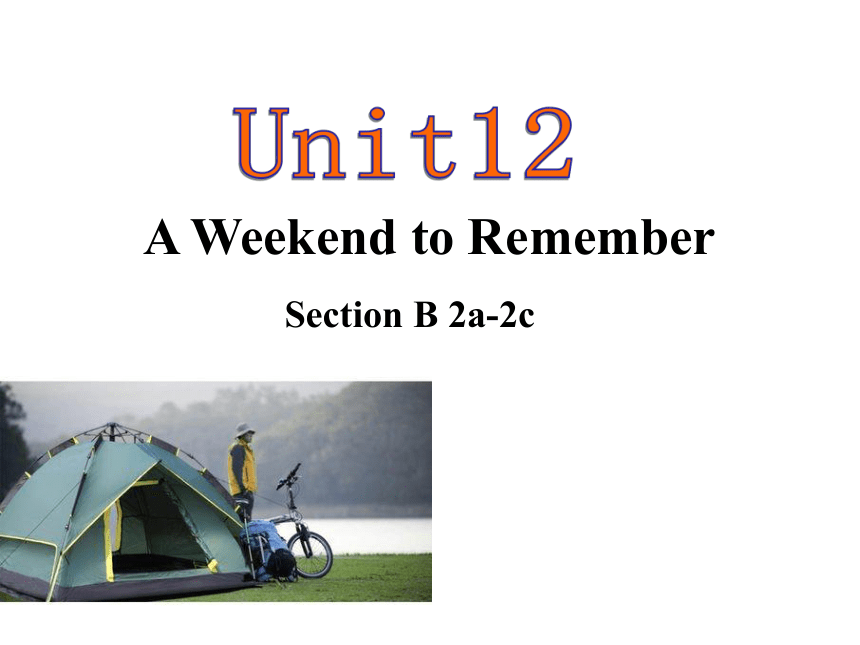 Unit 12 What did you do last weekend? Section B 2a-2c课件（共28张PPT）